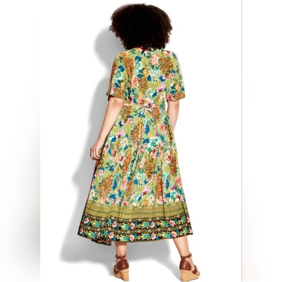 Loralette NWT Journey Maxi Dress in Green Floral Size 26/28 - Picture 13 of 16